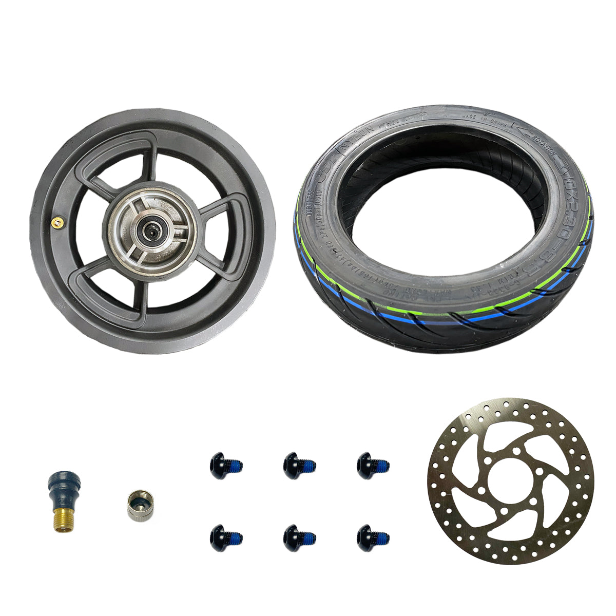 Replacement Front Wheel Assembly For NIU KQi2 KQi3 Series E-scooter, Tire & Hub Pre-installed