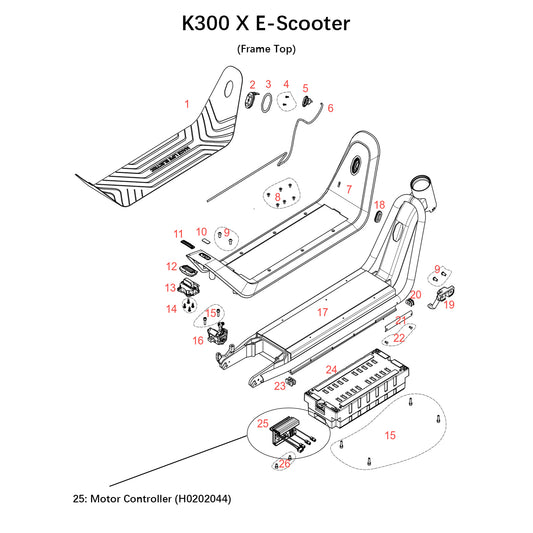 Motor Controller for Kqi300X E-scooter