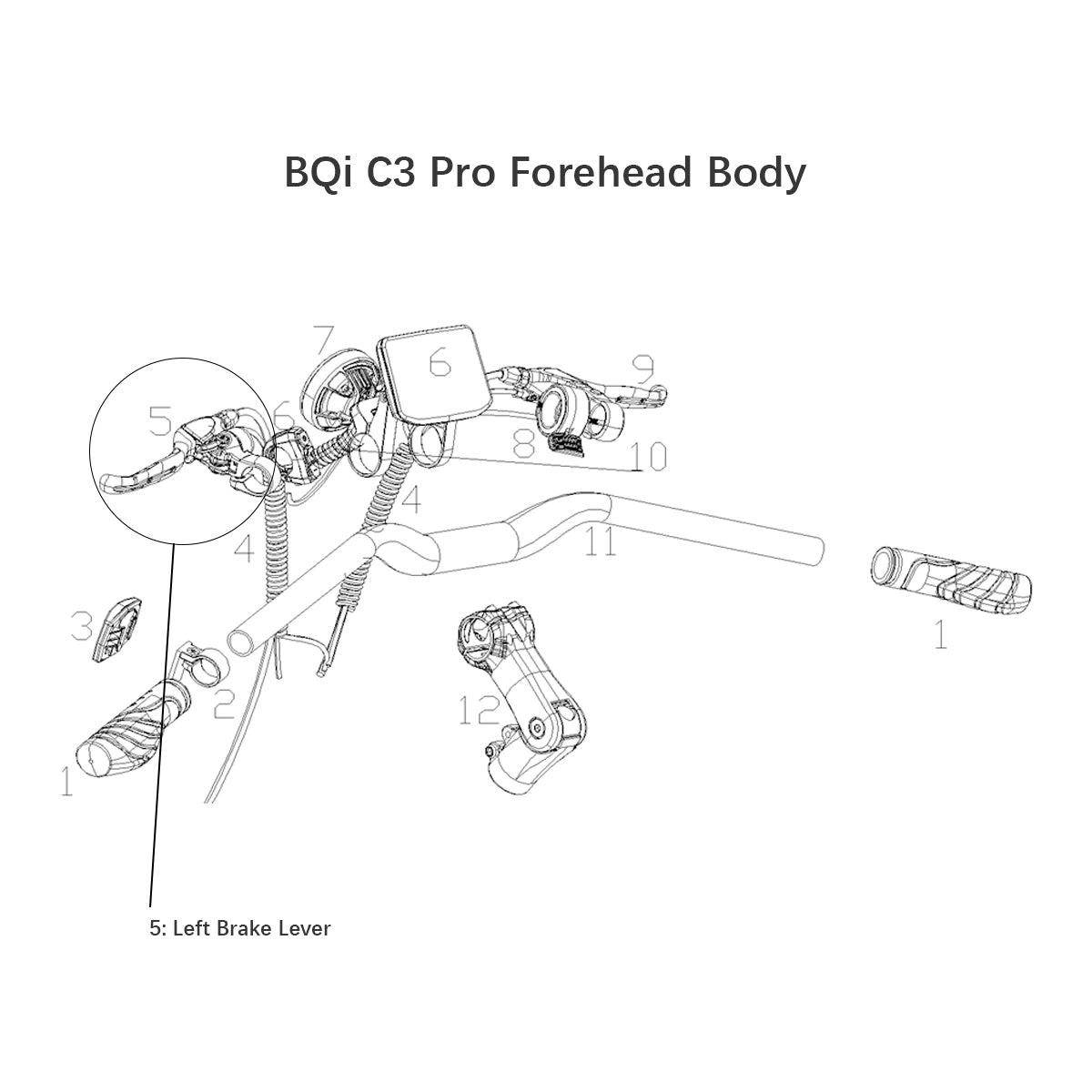 NIU BQi C3 Left Brake Level