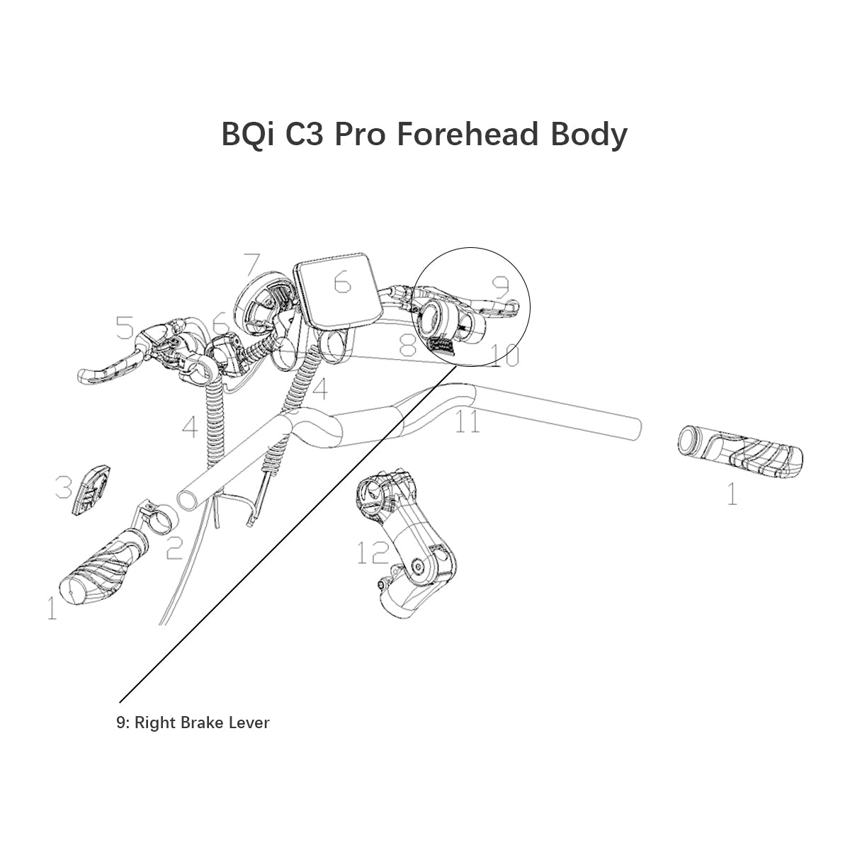 NIU BQi C3 Right Brake Lever