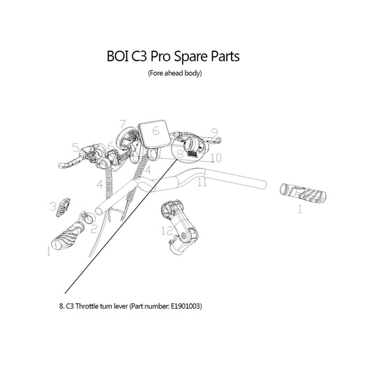 BQi-C3 Pro Throttle Turn Lever